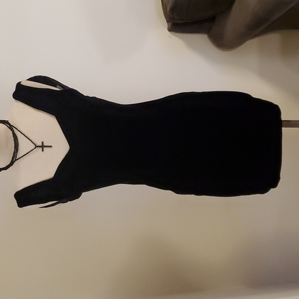 🖤SOLD🖤 Vintage sexy goth velvet 90s bustier mini dress le chateau y2k - Picture 15 of 15